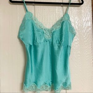Turquoise Silk Cami Size Large